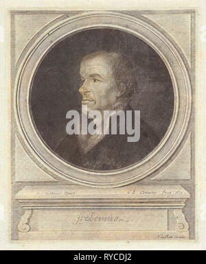 Porträt von Johann Froben, Lambert Visscher, Johannes de Ram, 1658-1693 Stockfoto