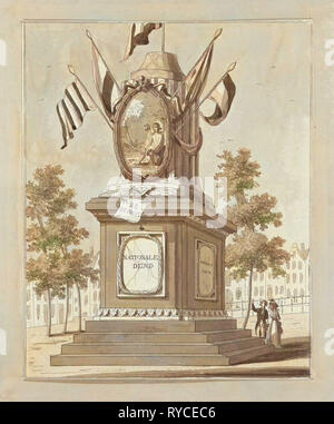 Revolution, Dekorationen am Place Royale, 1795, A. Verkerk, Johannes Roelof Poster, 1795 Stockfoto