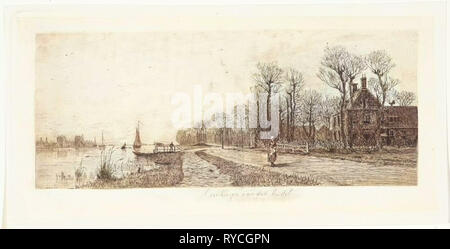 Häuser an der Amstel, Niederlande, drucken Hersteller: Elias Stark, Mar-1887 Stockfoto