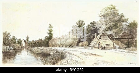 Landschaft in der Nähe von Baambrugge, den Niederlanden, Elias Stark, 1887 Stockfoto