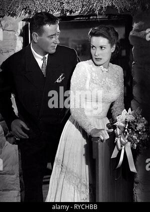 JOHN WAYNE, Maureen O'Hara, DER RUHIGE MANN, 1952 Stockfoto