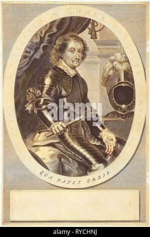 Porträt von Johan Maurits von Nassau-Siegen, Theodor Matham, Frans Jansz Post, 1635-1676 Stockfoto