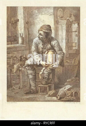 Man bindet sein Bein, Johannes Schoenmakers, 1789 Stockfoto