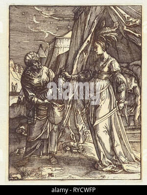 Judith mit dem Kopf des Holofernes, Anonymous, Christoffel van Sichem (I), 1600-1610 Stockfoto