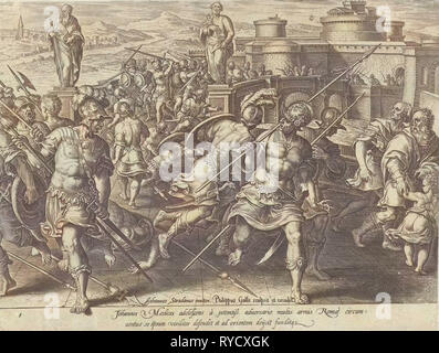 Giovanni de Medici umgeben in Rom, Philips Galle, 1583 Stockfoto