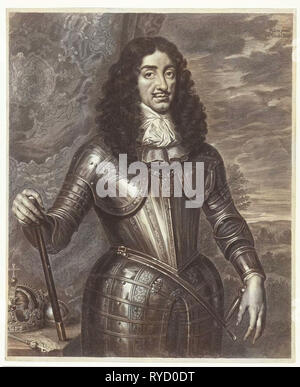 Porträt von Leopold I, Kaiser von Deutschland, Cornelis van Dalen (II), 1648-1664 Stockfoto