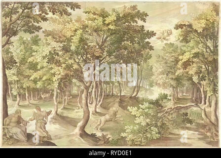 Fünfte Vision von Ezra, Nicolaes de Bruyn, 1613 Stockfoto