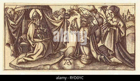 Christus vor Gottes Thron, Monogrammist AC (16e Eeuw), 1520-1562 Stockfoto