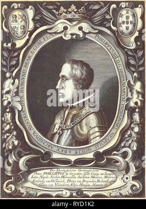 Porträt von König Philip IV von Spanien, Willem Outgertsz. Akersloot, 1610-1633 Stockfoto