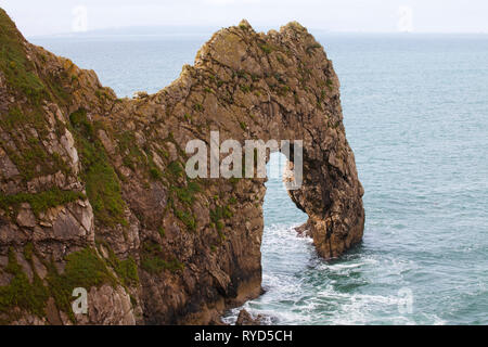 Kalkstein arch at Durdle Door, in der Nähe von Lulworth, Dorset, England, UK, September 2017 Stockfoto