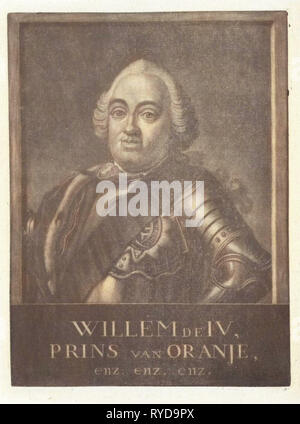 Porträt von Wilhelm IV., Prinz der Orange und Nassau, Rienk Jelgerhuis, 1770 Stockfoto