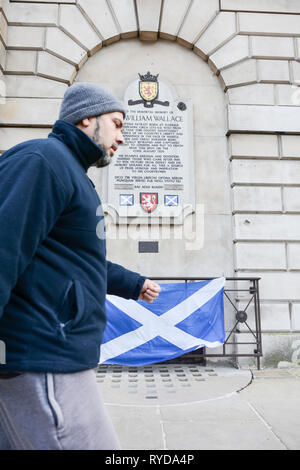 Memorial und Ausführung Website des schottischen Helden Braveheart, William Wallace, Smithfield, London, UK Stockfoto