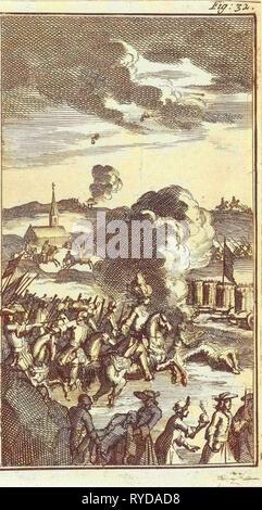 Schlacht am Boyne 1690, Jan Luyken, Barent Beeck, 1691 Stockfoto