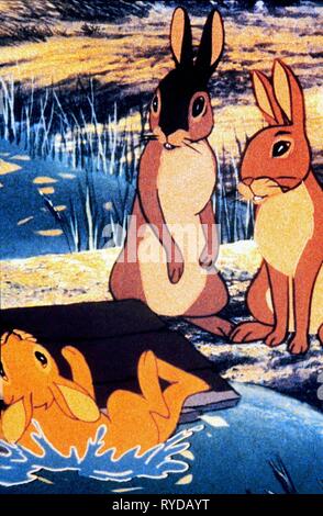 Kaninchen ins Wasser fällt, WATERSHIP DOWN, 1978 Stockfoto