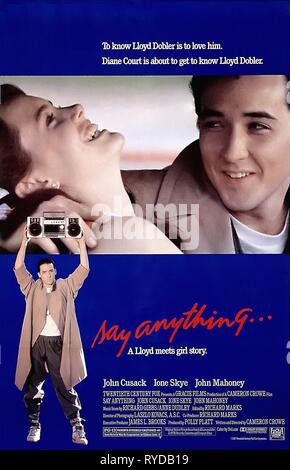 IONE SKYE, John CUSACK POSTER, alles zu sagen, was..., 1989 Stockfoto