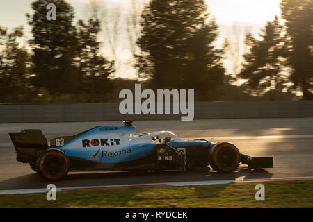 CIRCUIT DE CATALUNYA, MONTMELO, SPANIEN - Feb 26th, 2019 - George Russel von Großbritannien (63) Williams Racing auf Anschluss F1 prüfen. Stockfoto