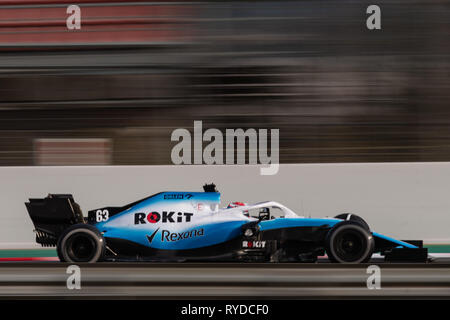 CIRCUIT DE CATALUNYA, MONTMELO, SPANIEN - Feb 26th, 2019 - George Russel von Großbritannien (63) Williams Racing auf Anschluss F1 prüfen. Stockfoto