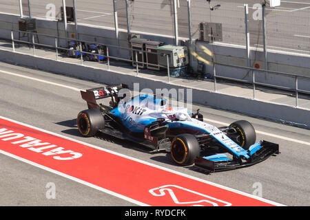 CIRCUIT DE CATALUNYA, MONTMELO, SPANIEN - Feb 26th, 2019 - George Russel von Großbritannien (63) Williams Racing auf Anschluss F1 prüfen. Stockfoto