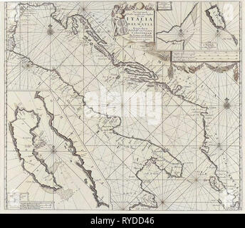 Karte von den Küsten der Adria, print-Hersteller: Anonym, 1682-1803 Stockfoto