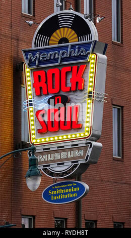 Memphis Rock n Soul Museum Memphis Tennessee Stockfoto