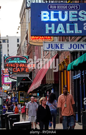 Heimat des Blues Beale Street Memphis Tennessee Stockfoto