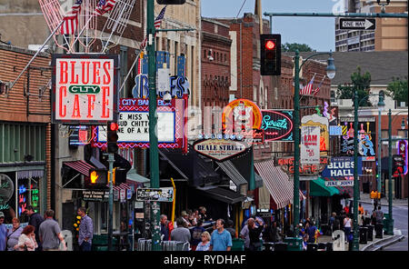 Heimat des Blues Beale Street Memphis Tennessee Stockfoto