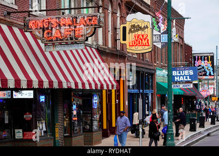 Heimat des Blues Beale Street Memphis Tennessee Stockfoto