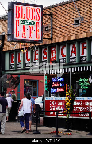 Band "Blues City Cafe Memphis Tennessee Stockfoto