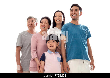 Die drei Generationen der Familie Reise des Glücks Stockfoto