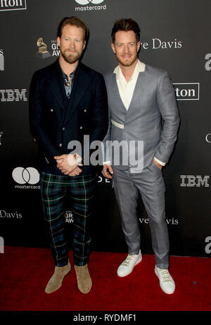 2019 Pre-GRAMMY Gala & GRAMMY Gruß zu Industrie Symbole im Beverly Hilton Hotel in Beverly Hills, Kalifornien. Mit: Brian Kelley, Tyler Hubbard von 'Florida Georgia Line" Wo: Los Angeles, Kalifornien, Vereinigte Staaten, wenn: 09 Feb 2019 Credit: Adriana Barraza/WENN.com M. Stockfoto