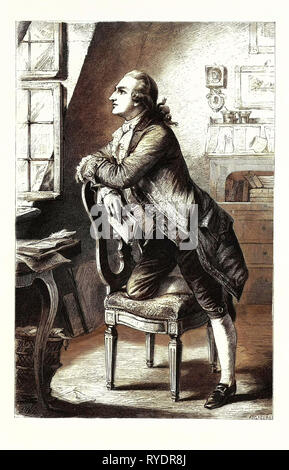 Goethe zu Hause. Johann Wolfgang von Goethe, 28. August 1749 - 22. März 1832) war ein deutscher Schriftsteller, Künstler und Politiker Stockfoto