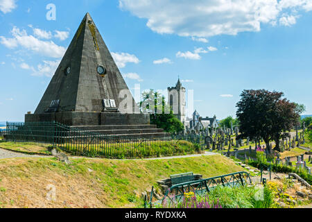 Der Stern Pyramide im alten Friedhof an der Kirche des Heiligen unhöflich, Stirling, Stirlingshire, Schottland, UK Stockfoto