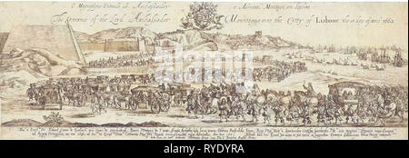 Eintrag von Edward Montagu, Earl of Sandwich, Lissabon, Dirk Stoop, Montagu Graaf van Sandwich (I), Edward, 1662 Stockfoto