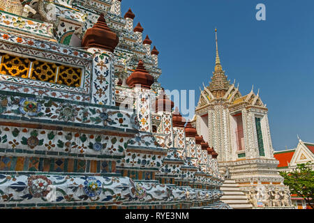 Wat Arun Tempel der Morgenröte Bangkok Thailand Stockfoto