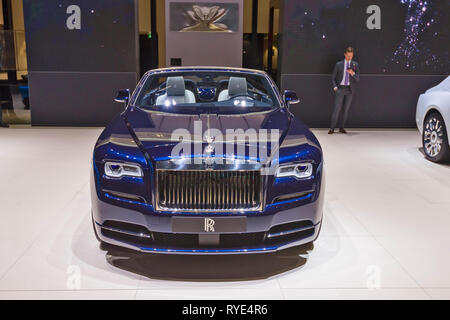 Genf/Schweiz - 9. März 2019: Genfer Autosalon: Rolls-Royce Stockfoto