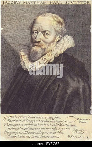 Porträt von Jacob Matham, Jan van de Velde (II), Petrus Scriverius, 1630 Stockfoto