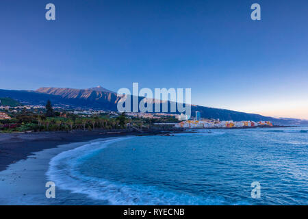 Playa Jardin Puerto de la Cruz, Teneriffa, Kanarische Inseln, Spanien, Atlantik, Europa, Stockfoto