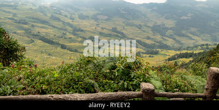 Yuanyang Grafschaft ist in Honghe Präfektur im Südosten der Provinz Yunnan, China, entlang des Roten Flusses. Er ist bekannt für seine spektakulären Reis bekannt Stockfoto