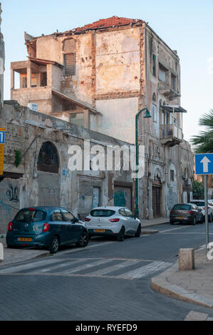 Die osmanische Architektur in Jaffa. Dies bald renovierten Gebäude wurde während der türkischen Herrschaft in Israel/Palästina gebaut werden Stockfoto