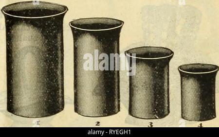 E.H.'s Jagd Katalog 1895 ehhuntscatalog ehhu Jahr: 1895 Diese Vasen sind leicht, stark, gut aussehen, leicht zu reinigen und wird nicht so leicht wie irdene Vasen brechen. Nr. i, 11 cm tief, pro Kiste 6, SI.65: Jeder, .35 2. ''6. 1,45;".30 3" 6^•' (,, 1,20; 0,25 4 t S. 'O. ." O. i, 4 Zoll, jeder. 25C. Nr. 2, 5 Zoll, 30 C. &Gt; 'o, 3, o Zoll, jede, 35 C. Stockfoto