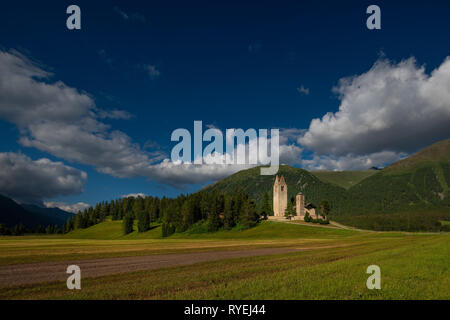 Celerina Landschaft im Engadin Schweiz Stockfoto