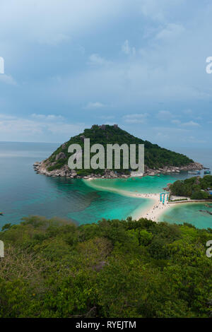 Nang Yuan Island high Angle View, Koh Tao, Thailand Stockfoto