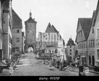 Geographie/Reisen, Deutschland, Rothenburg o.d. Tauber, Straßen, Am Plönlein in der Schmidgasse, circa 1905, Additional-Rights - Clearance-Info - Not-Available Stockfoto