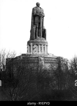 Geographie/Reisen, Deutschland, Hamburg, Denkmäler, Bismarck Denkmal, Neustadt, Aussicht, 1973, Additional-Rights - Clearance-Info - Not-Available Stockfoto