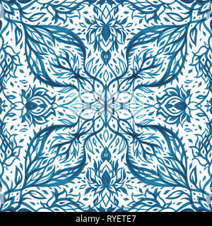 Exotische vintage Muster. Vintage nahtlose Muster mit Hand gezeichnet Abstrakte Blumen. Für Tapeten, website Hintergrund, Textil verwendet werden, Phone Case Stockfoto