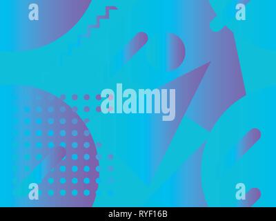 Geometrische Formen nahtlose Muster. Zine Kultur Zusammenfassung Hintergrund. Vector Illustration Stock Vektor