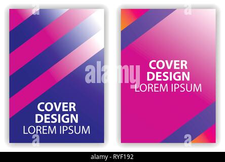 Cover Design Plakat mit einem minimalistischen Design. Broschüre Design vorlage mit Farbverlauf. Vector Illustration Stock Vektor