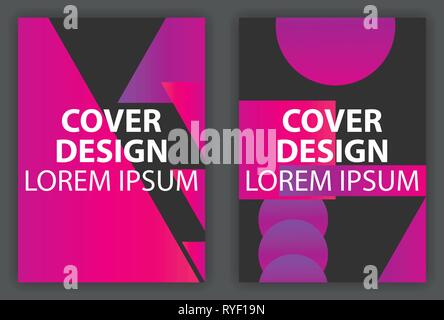 Cover Design Plakat mit bunten Farbverläufe. Synthwave retro Hintergrund. Retrowave. Vector Illustration Stock Vektor