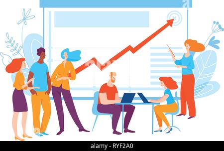 Vector Illustration mit Geschäftsleuten planning Business Stock Vektor