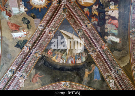 Reise des Heiligen Petrus, Fresko von Andrea de Buonaiuto, Santa Maria Novella Principal dominikanische Kirche in Florenz Stockfoto